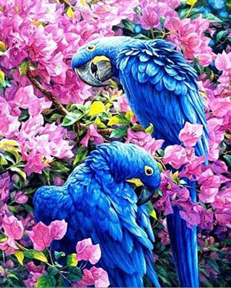 Parrot 5D Diamond Painting Living Room TV Cabinet Decoration Painting