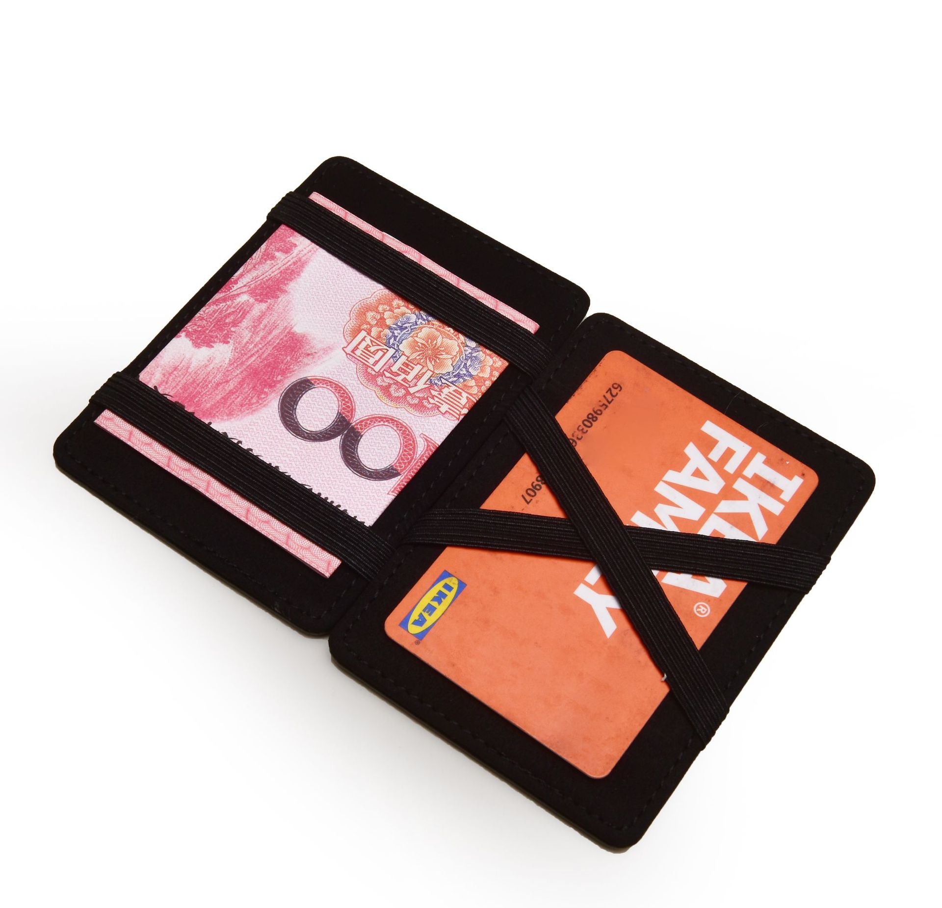 Flip PU Magic Wallet Business Card Holder Bags 