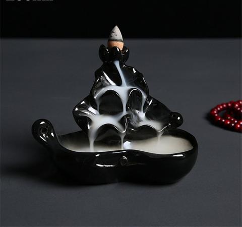 Black Ceramic Incense Burner