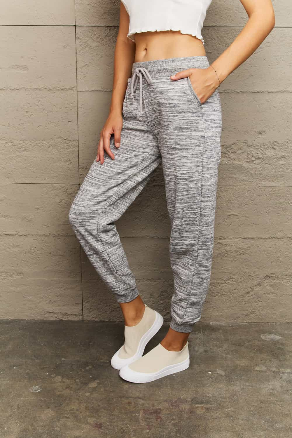 Ninexis Full Size Tie Waist Long Sweatpants 