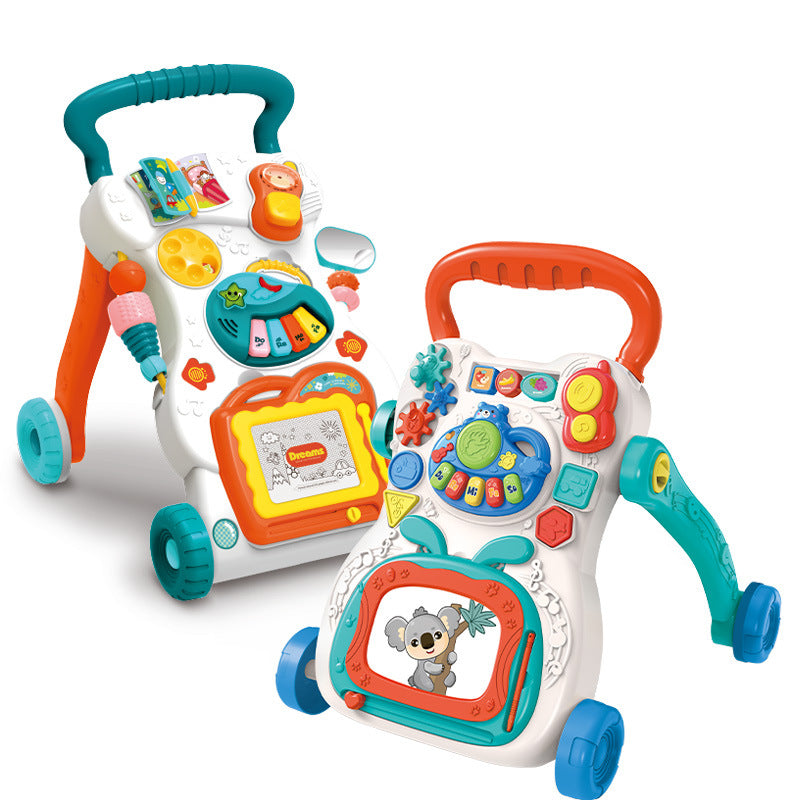 Baby Multi-functional Music Anti-flip Hand Push Walker Toy 