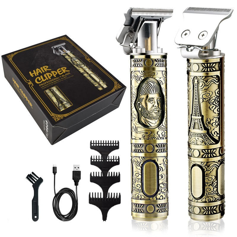 Built-in Battery Engraving Buddha Head Hair Clipper