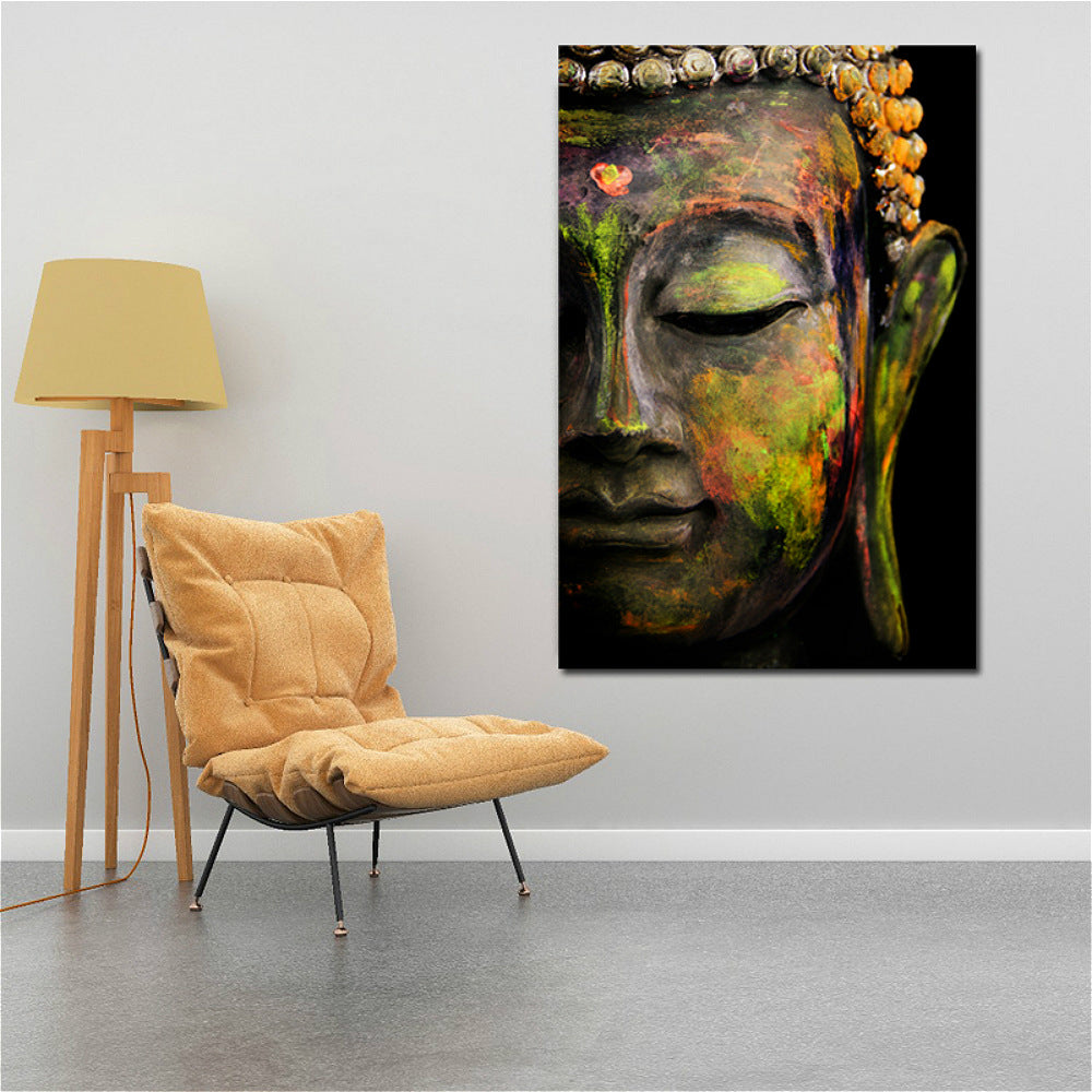 Buddha head portrait study decorative painting