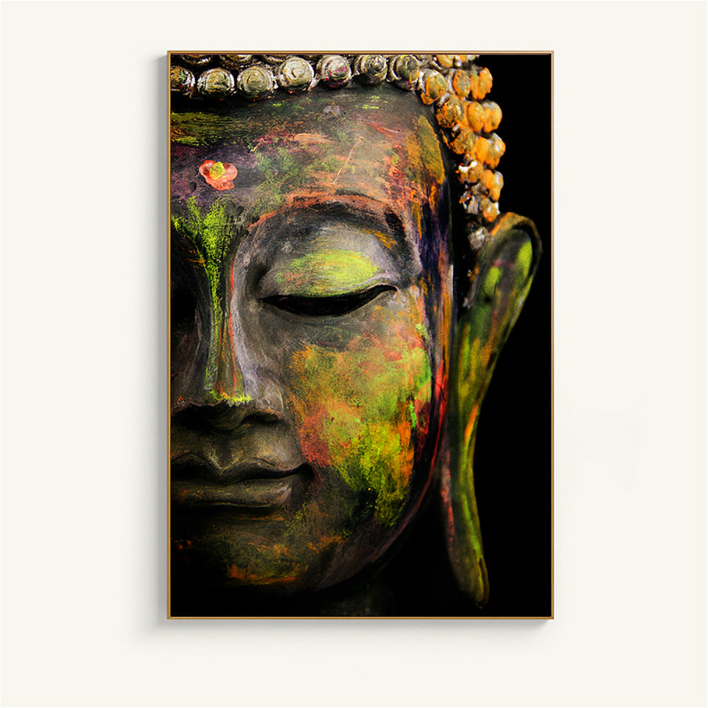 Buddha head portrait study decorative painting