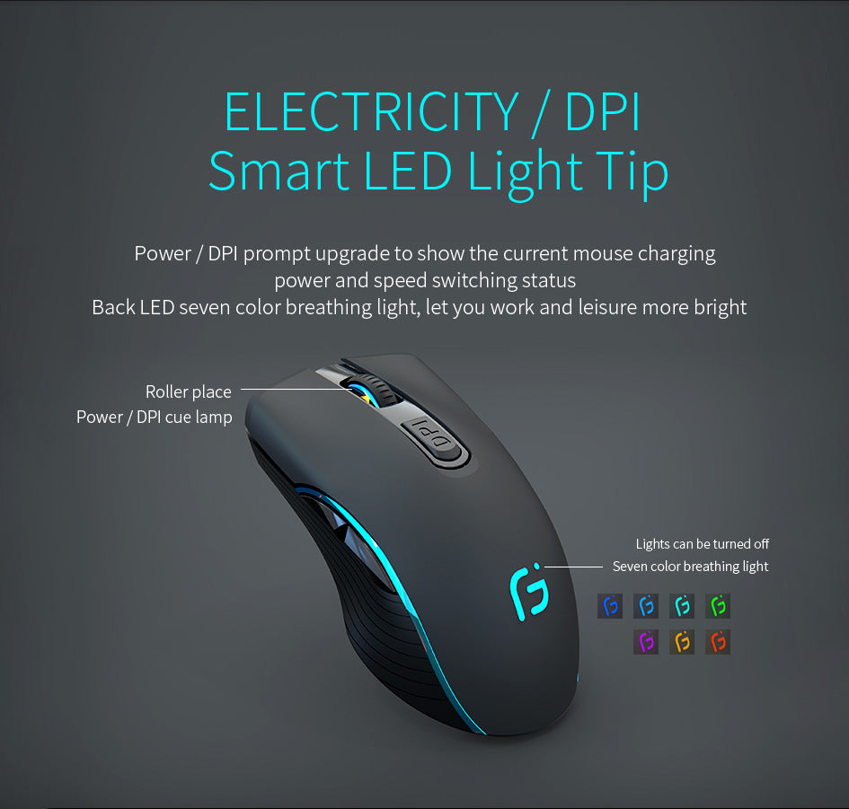 Wireless Bluetooth Mouse Charging Silent Gaming Office