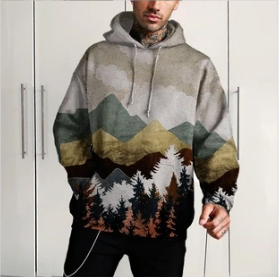 Printed Super Flexible Hoodie Casual Hoodie