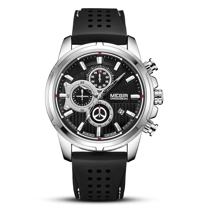 Silicone sports men's watch