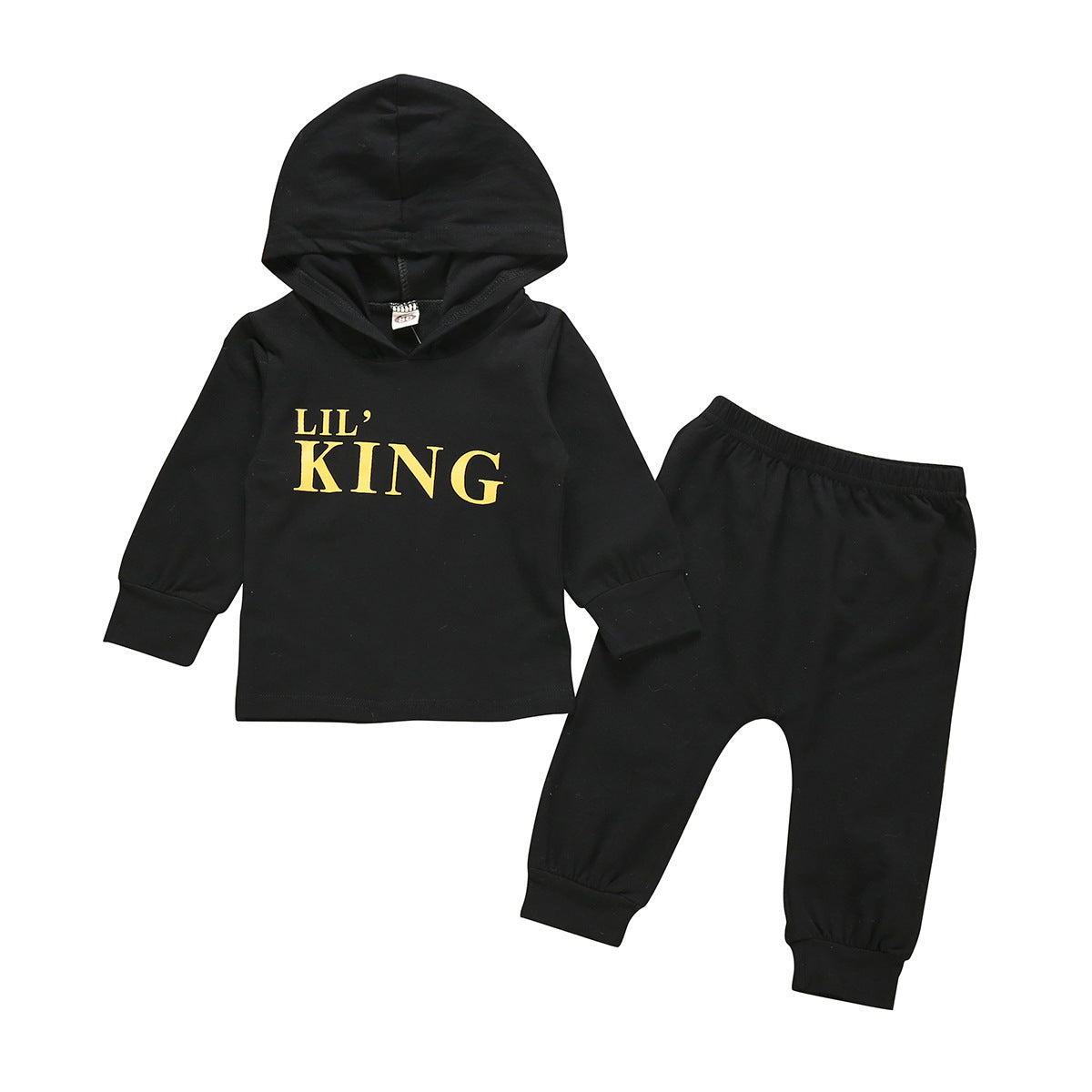 Boys' hooded sweatshirt long-sleeved trousers suit