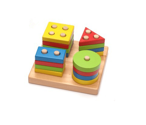 Geometric Shapes Wooden Puzzle Educational Toy 