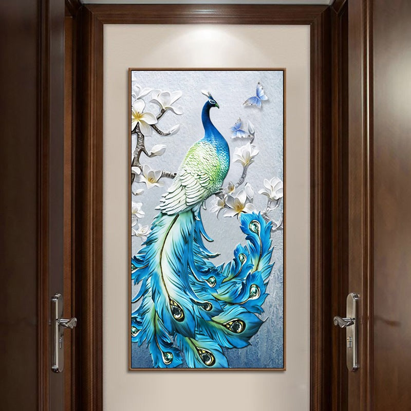 Diy Home Decoration Full Of Diamond Peacock Painting