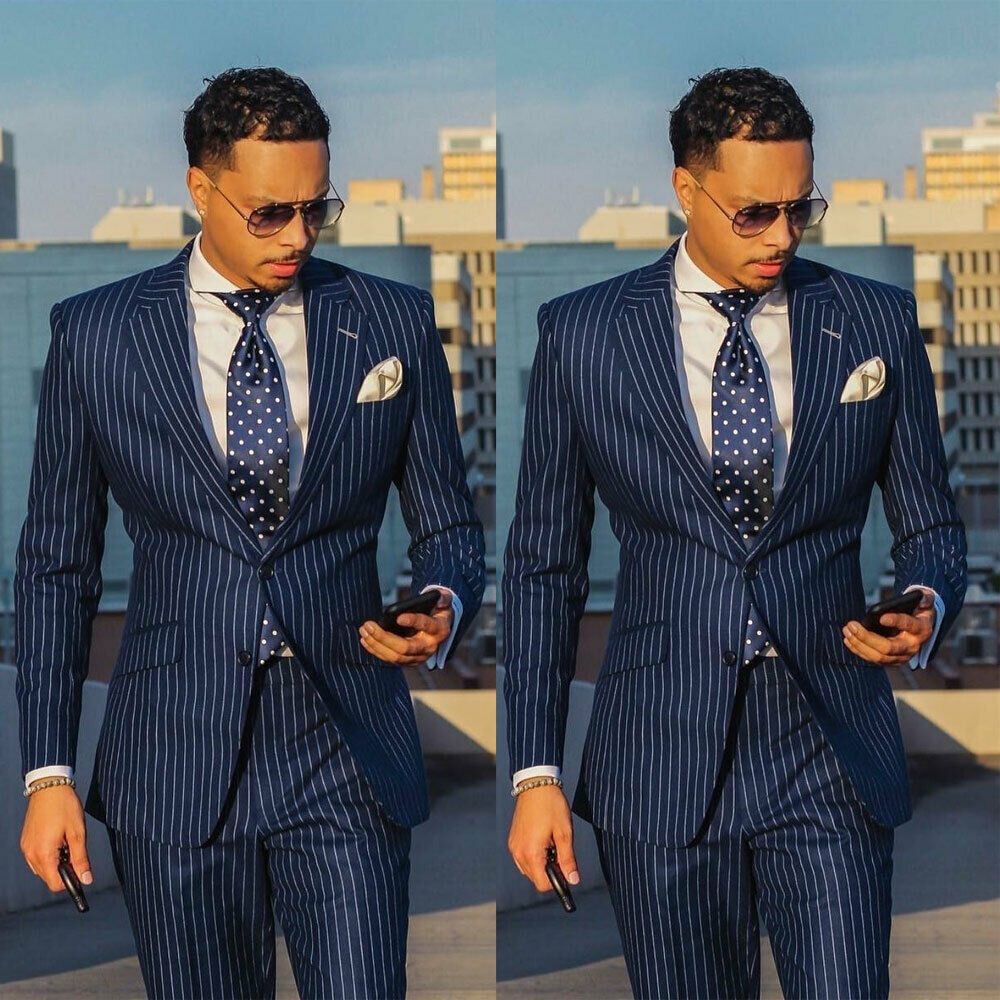 Striped suit business casual suit men's three-piece suit 