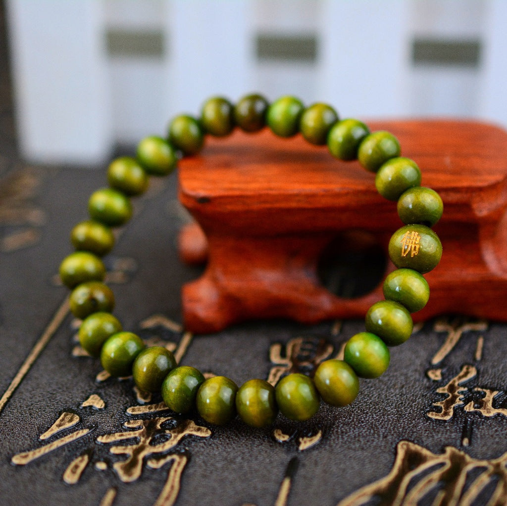 Wooden Bead 8MM Buddha Bead Bracelet