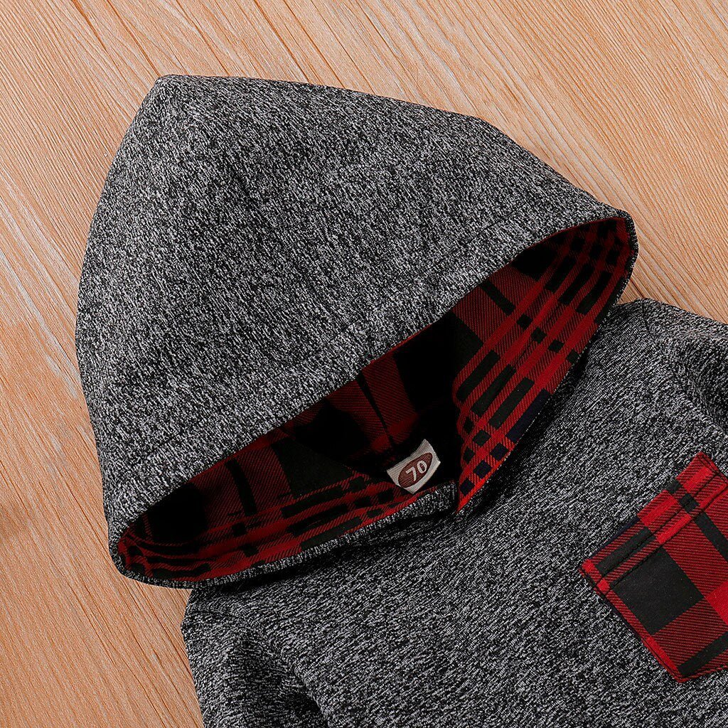 Baby Long Sleeve Plaid Sweater Set