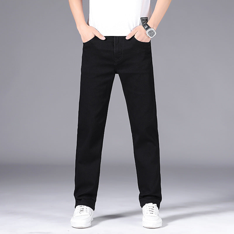 Long Pants Men's Korean Black Casual Plus Size Dad Jeans