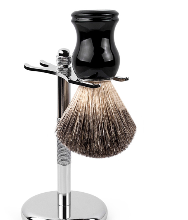 Black men's shaving foam brush 