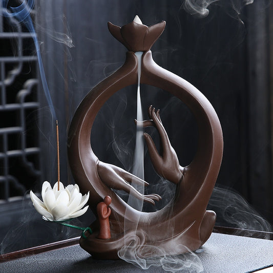 Zen bergamot sandalwood incense burner