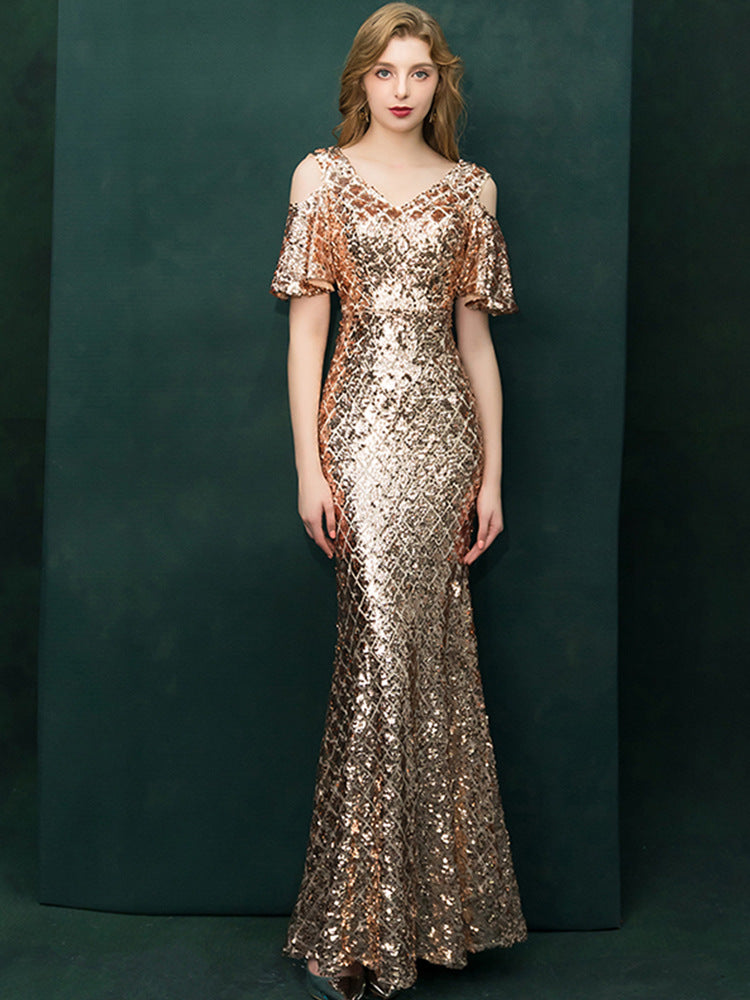 Sequin evening dress