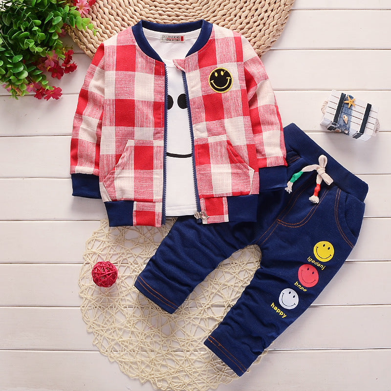 Boy's three-piece long sleeve