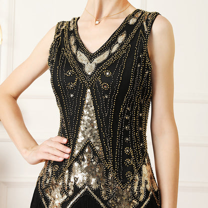 Cocktail Ball Sequin Beaded Dress