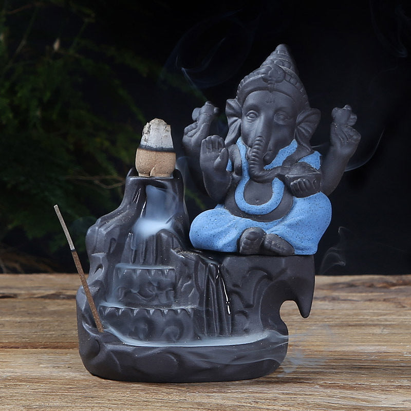 Elephant head incense burner