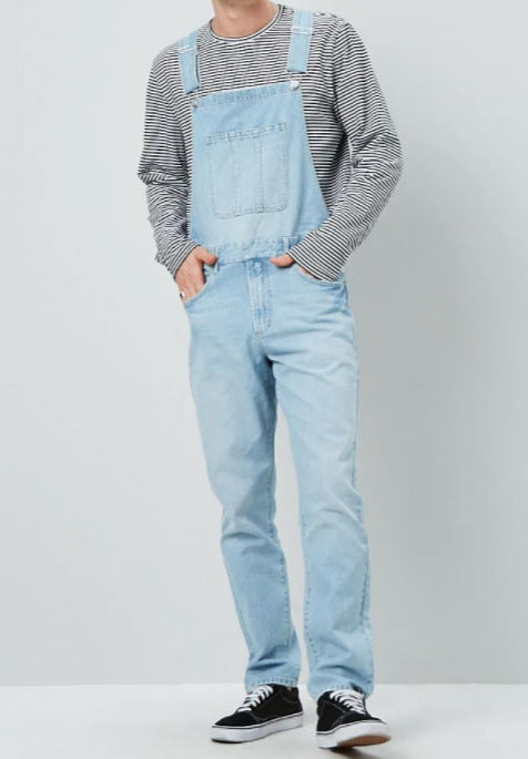 Men's denim overalls