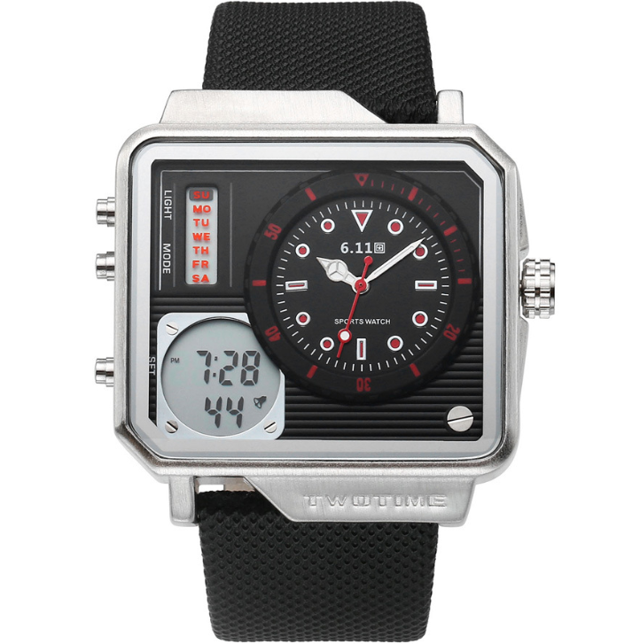 Men's watch multi-function sports watch belt watch electronic watch