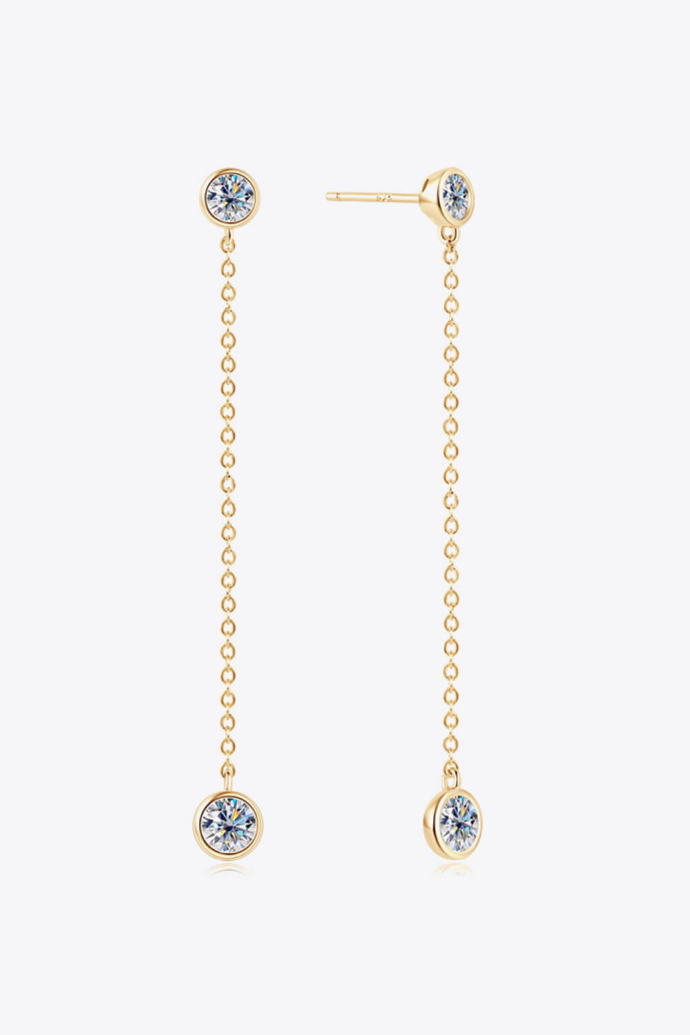 Adored Moissanite Chain Earrings 