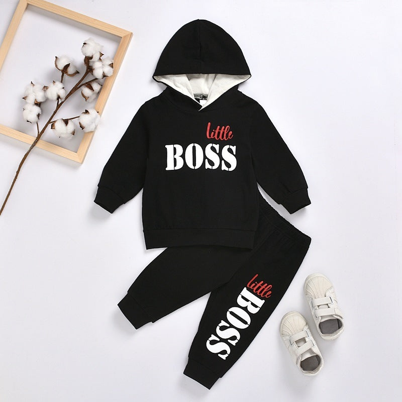 Boys Long Sleeve Hooded Sweatshirt Set