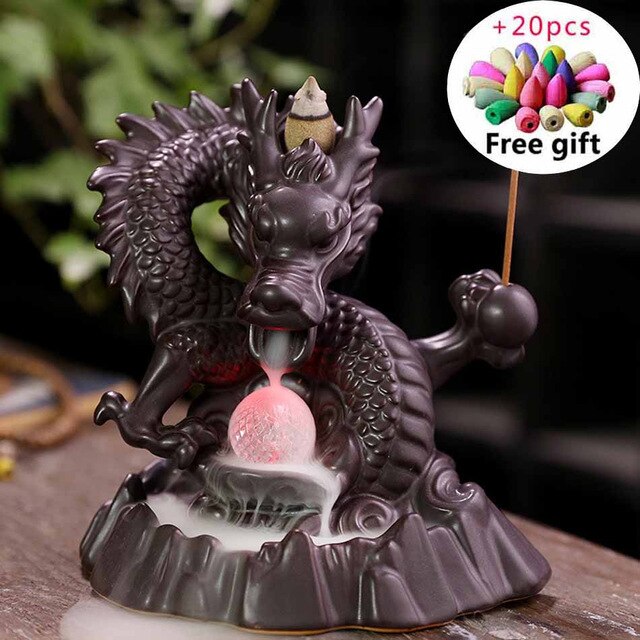 Xianglong Backflow Incense Burner LED Light Home Decoration Decoration