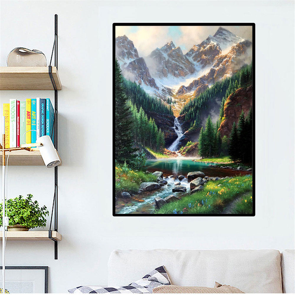 Landscape Series Landscape Waterfall 5D Rubik's Cube Diamond Painting