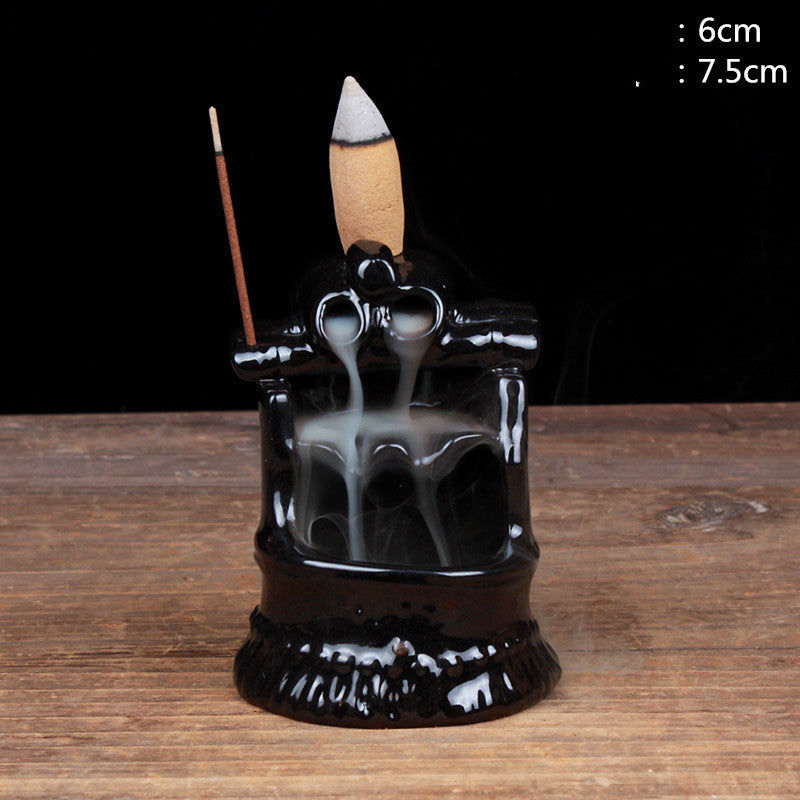 Mini Backflow Incense Burner Home Ceramic Incense Burner Desktop Decoration