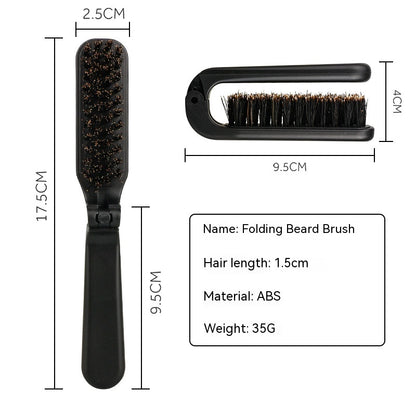 Small Portable Bristle Folding Shaving Brush 