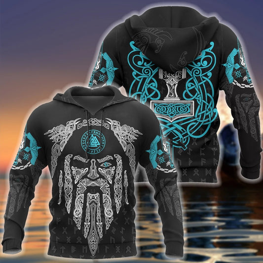 Viking tattoo style hoodie