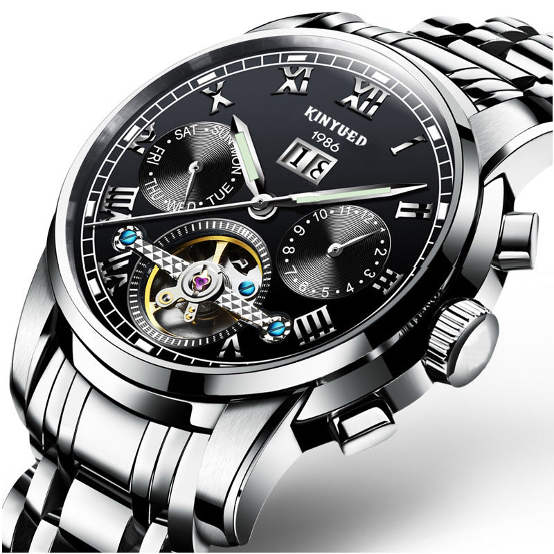 Solid stainless steel mechanical watch