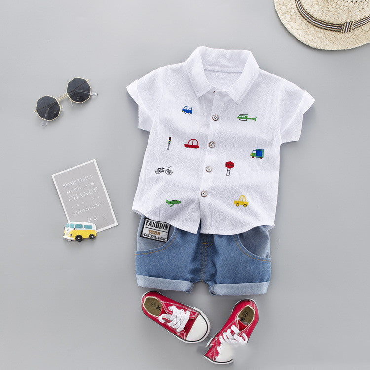 Boys short sleeve two-piece suit