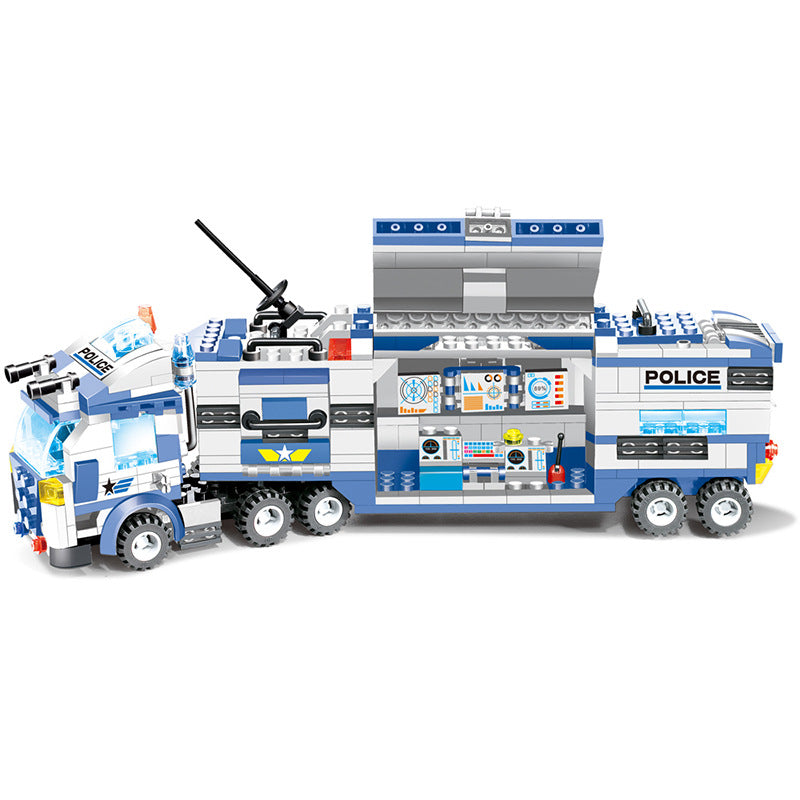 762Pcs Robot Car City Police Building Blocks Set