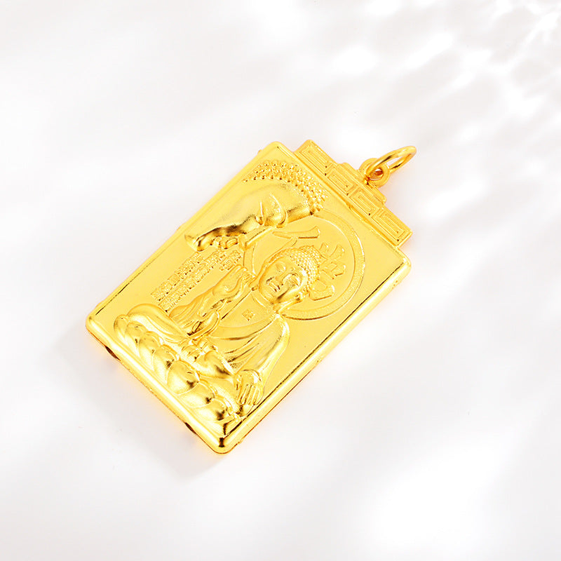 3D Hard Gold Pendant Buddha