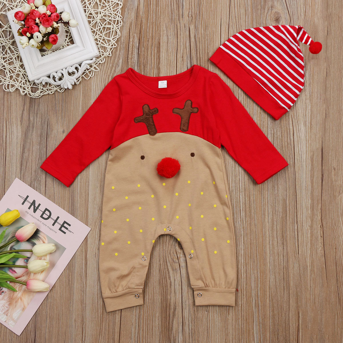 Christmas Deer Romper for Festive Cuteness 