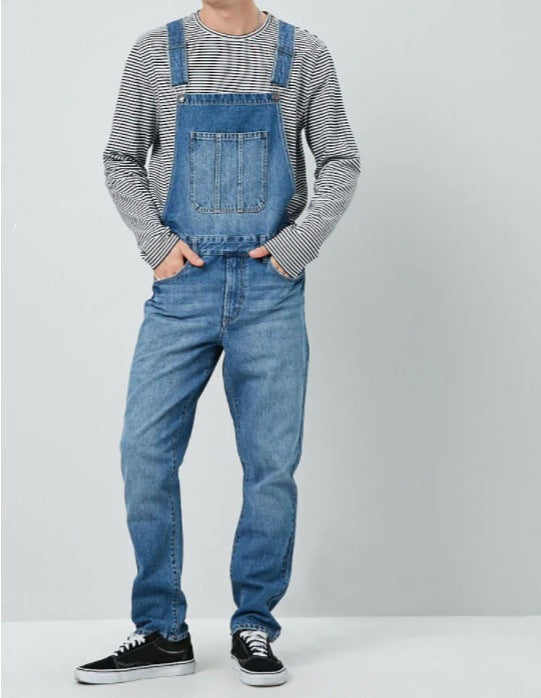 Men's denim overalls