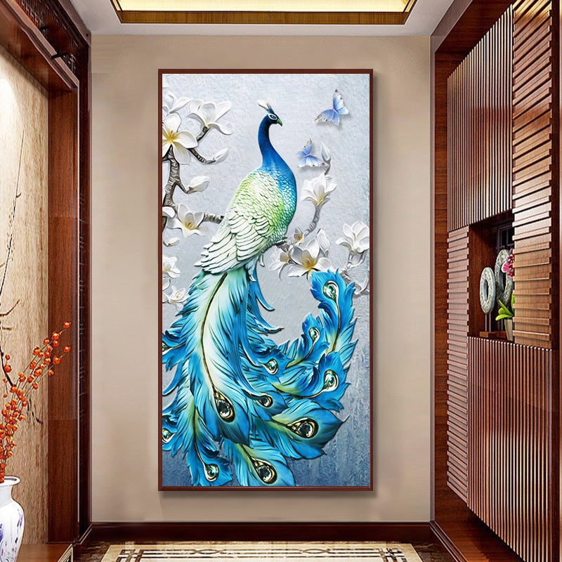 Diy Home Decoration Full Of Diamond Peacock Painting