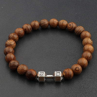 Hot Men Natural Wood Beads Cross Bracelets Onyx Meditation 58 / 5000