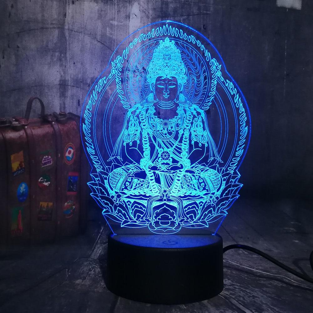 7 COLOR CHANGING BUDDHA BLISSFUL LED LAMP