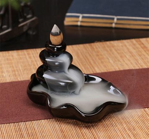 Black Ceramic Incense Burner