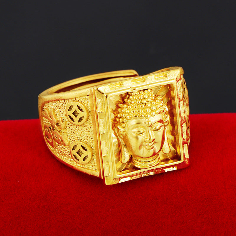 Men's Shajin Buddha Head Ring