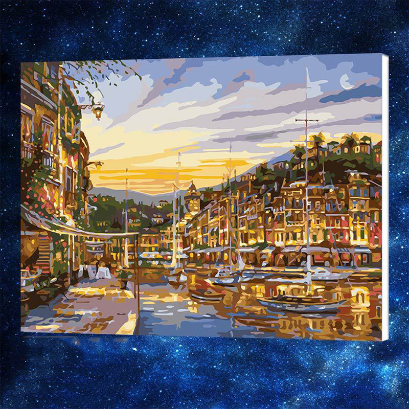 Night visit to Monaco decorative paintings