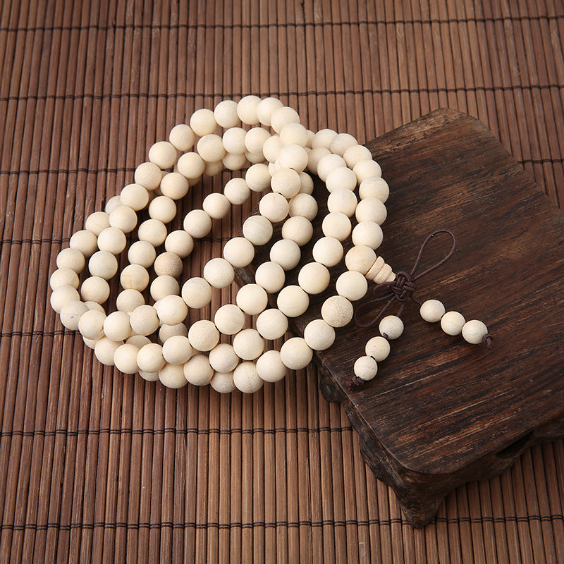 Natural Camphor Wood 108 Buddha Beads Bracelet Without Lacquer Grinding