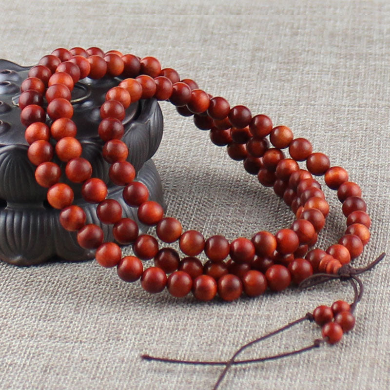 Natural Wood Bracelet 108 Buddha Beads Necklace