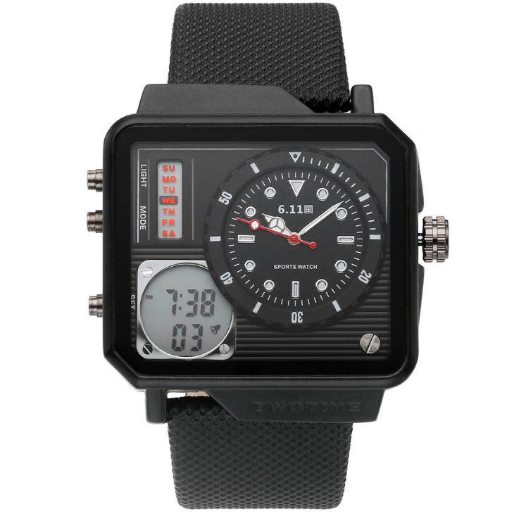 Men's watch multi-function sports watch belt watch electronic watch