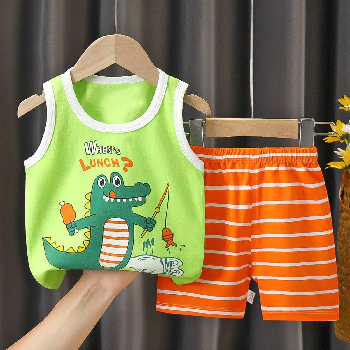 Children's Summer Cotton Vest Set