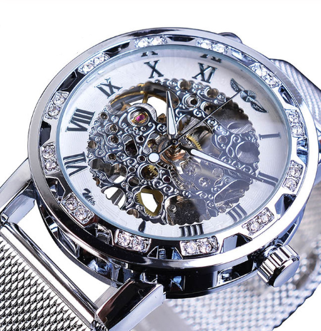 WINNER hollow diamond men's semi-automatic mechanical watch